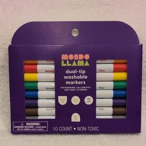 10 Packages - Mondo Llama Dual-Tip Washable Markers Ten Count ALL BRAND NEW